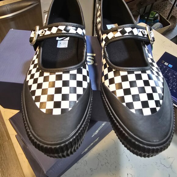 Vans Premium Mary Jane LX Leather Creep Checkerboard Sneakers Womens SZ 10 NEW - Picture 12 of 14
